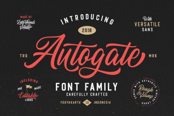 Autogate Family: A Fun Font Duo for Creative Projects