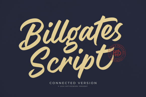 Billgates Script: A Vintage Brush Font for Elegant Designs