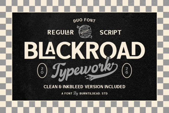 Blackroad: A Bold Duo Font for Vintage-Modern Designs