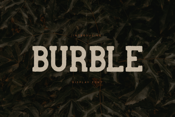Burble: A Vintage Slab Serif with Modern Appeal