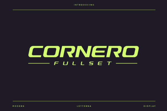 Cornero: High-Velocity Display Font for Bold Brands