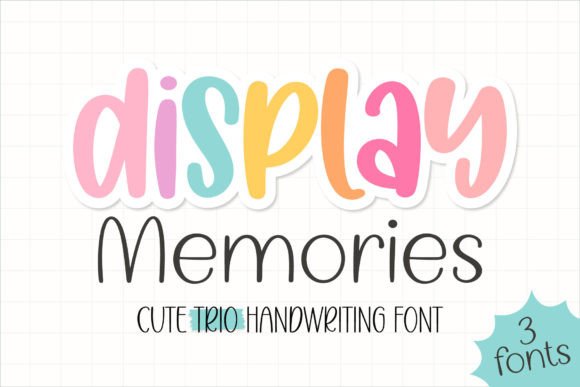 Discover Display Memories: A Charming Handwritten Font Trio