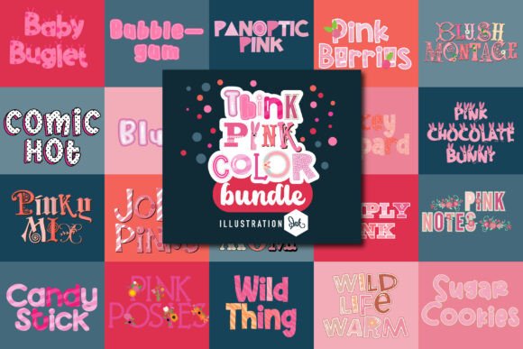 Discover the Charm of the Think Pink Font Bundle