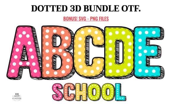 Dotted 3D Rainbow: A Whimsical Font for Creative Projects