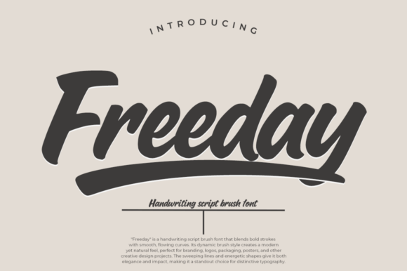 Freeday: A Bold Script Font for Modern Design