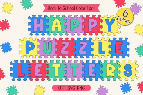 Happy Puzzle: A Playful Color Font for Learning and Design