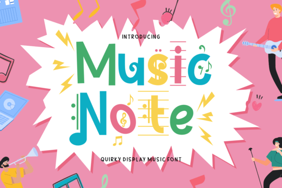Music Note: A Quirky Display Font for Creative Designs