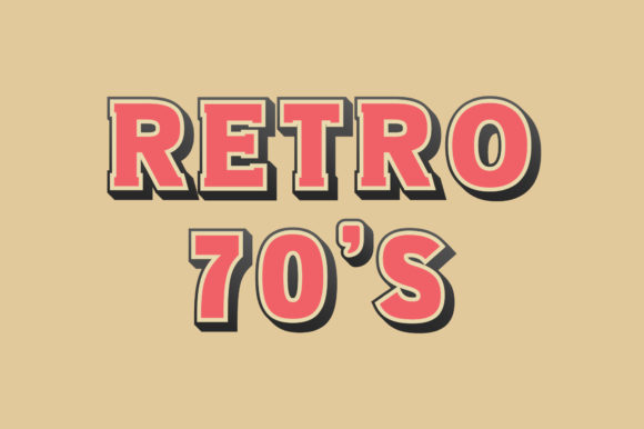Retro 70s: Bold Display Font for Creative Projects