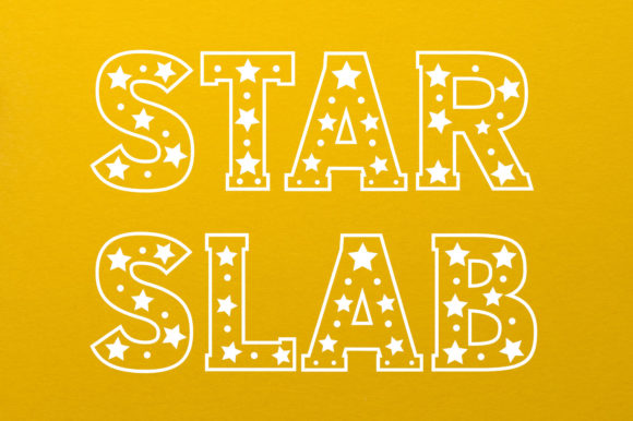 Star Slab: Bold, Decorative Typography with a Cosmic Twist