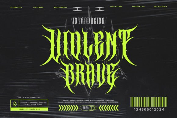 Violent Brave: A Brutalism Typeface for Bold Creators